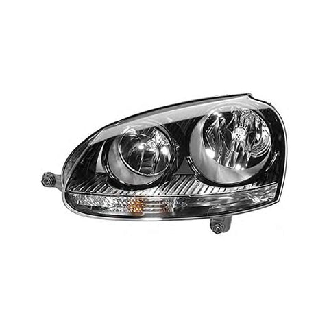 Proiettore sinistro mod. h7+h7 elettrico nero con motore, VOLKSWAGEN GOLF dal 08/2003 al 08/2004