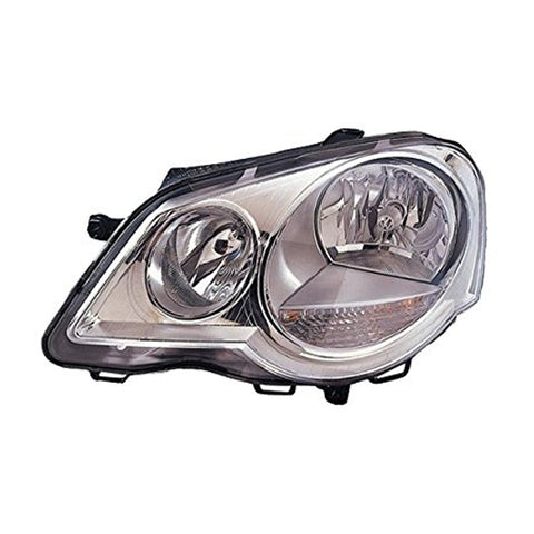 Proiettore sinistro mod. h7+h1 elettrico con motore cromato, VOLKSWAGEN POLO dal 07/2005 al 08/2009