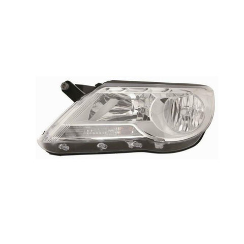 Proiettore sinistro mod. h7+h7 elettrico con motore, VOLKSWAGEN TIGUAN dal 01/2009 al 04/2011