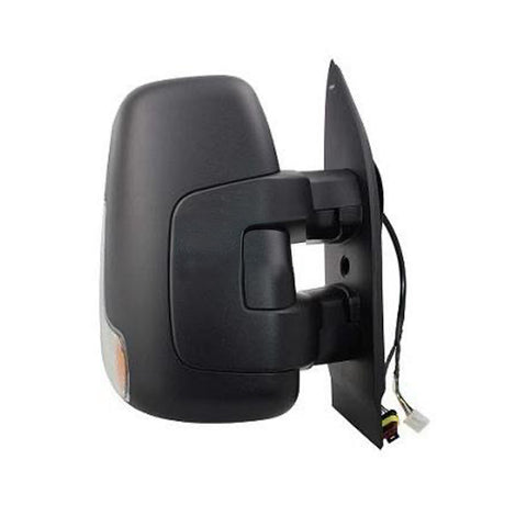 Retrovisore destro elettrico termico con fanale braccio corto nero, 7 PIN, FIAT DAILY dal 01/2014