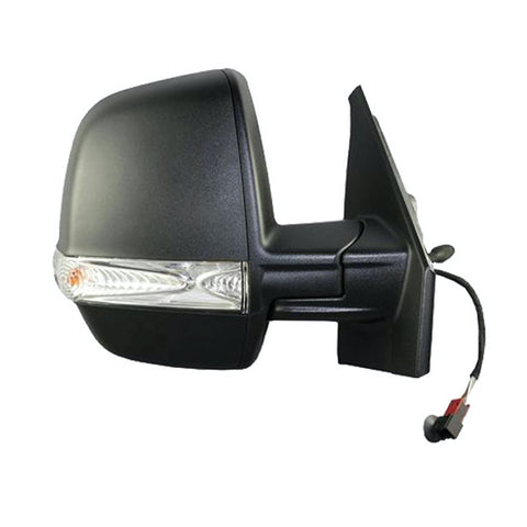 Retrovisore destro a cavi nero con fanale modello cargo, FIAT DOBLO' dal 09/2009 al 12/2014