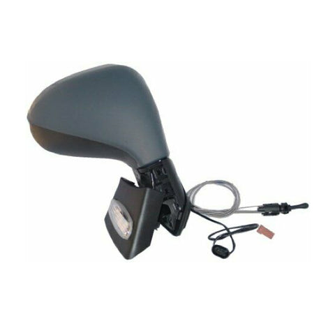 Retrovisore destro a cavi primerizzato con sonda e fanale, PEUGEOT 207 dal 06/2009 al 01/2012