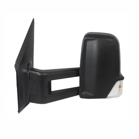 Specchio sx manuale,braccio lungo,fanale,cavo cort,CALOTTA NERA,MERCEDES SPRINTER dal 04/06 al 12/12