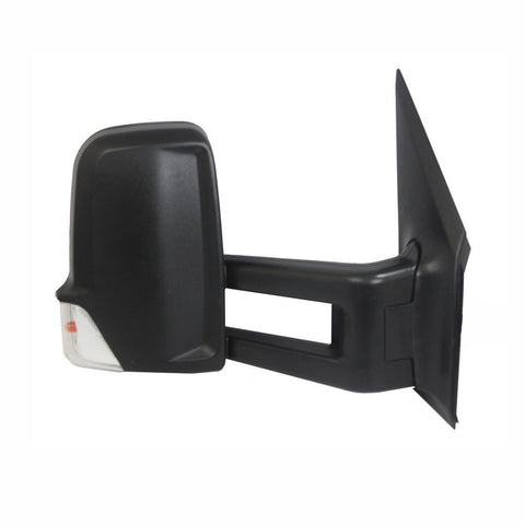 Retrovisore dx manuale braccio lungo cavo corto,CALOTTA NERA, MERCEDES SPRINTER dal 04/06 al 12/12