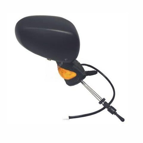 Retrovisore dx a cavi nero con sonda con fanale convesso 4h4p, RENAULT MODUS dal 09/2004 al 12/2007