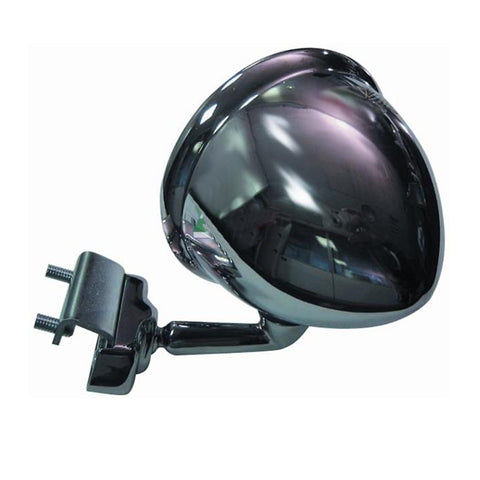 Retrovisore destro/sinistro ambivalente calice cromato a morsetto (1pz), FIAT 500 dal 03/65 al 09/75