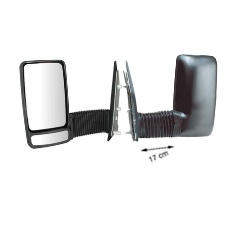 Retrovisore sinistro completo manuale, BRACCIO LUNGO 17 CM, FIAT DAILY dal 04/2000 al 04/2006