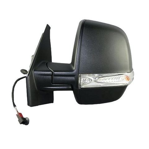 Retrovisore sinistro a cavi nero con fanale modello cargo, FIAT DOBLO' dal 09/2009 al 12/2014