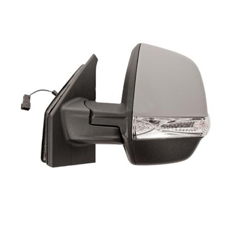 Retrovisore sinistro a cavi primerizzato con fanale mod. cargo, FIAT DOBLO' dal 09/2009 al 12/2014