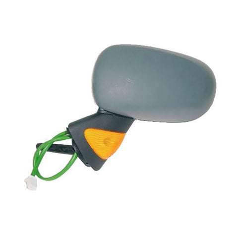 Retrovisore sinistro elettrico termico primerizzato con fanale, RENAULT MODUS dal 09/2004 al 12/2007