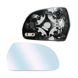 Piastra specchio destra convessa termica cromata, compatibile con AUDI A3 dal 07/2008 al 06/2009