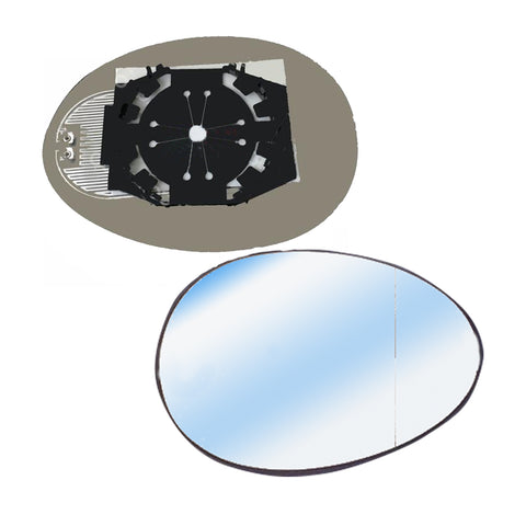 Piastra specchio termica destra CON SUPPORTO SU BIADESIVO, MINI CLUBMAN dal 01/2015