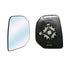 Piastra specchio destro convessa termica, compatibile con PEUGEOT RANCH/PARTNER dal 04/2008 al 12/2012