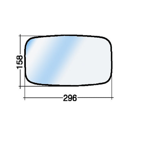 Vetro specchio destro/sinistro attacco biadesivo (1pz), NISSAN CABSTAR dal 01/2006 al 12/2012